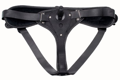 Кожаный пояс харнесс WOMAN LONG премиум класса с 3 насадками