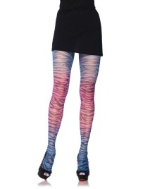 Колготки с радужным узором зебры