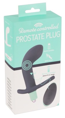 Темно-фиолетовый вибростимулятор простаты с пультом ДУ Remote Controlled Prostate Plug