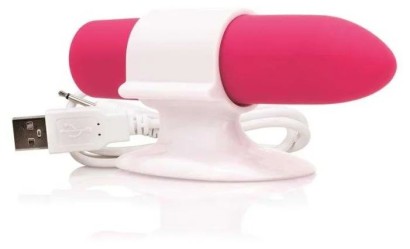 Гладкий мини-вибратор Charged Positive - 10 см.