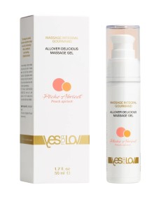 Универсальный массажный гель-смазка Allover Delicious Massage Gel с ароматом персика и абрикоса - 50 мл.