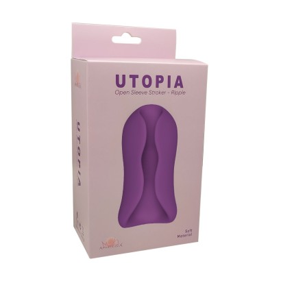 Фиолетовый мастурбатор открытого типа Utopia Ripple
