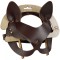 Коричневая кожаная маска  Кошечка 