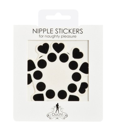 Чёрные открытые пестисы  Круги и сердца 