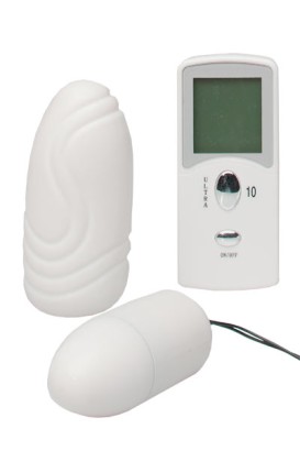 Белое виброяйцо с ДУ