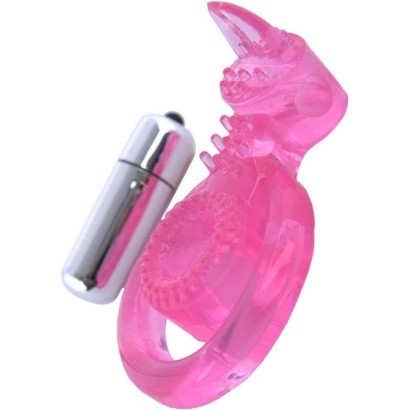 Розовая вибронасадка со стимулятор клитора Язычок