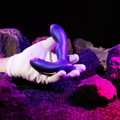 Фиолетовый вибромассажер простаты и промежности Galaxy