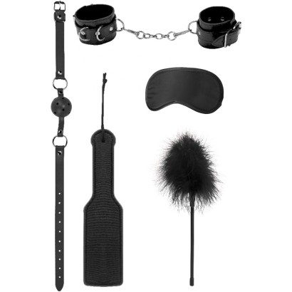 Черный игровой набор БДСМ Introductory Bondage Kit №4