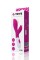 Ярко-розовый вибратор Lilu с клиторальным стимулятором - 20 см.