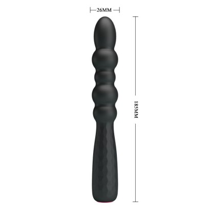 Черный гнущийся вибратор Monroe - 18,5 см.