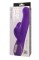 Фиолетовый вибратор со стимулятором клитора - 22 см.