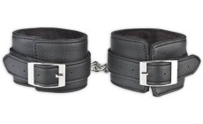 Черные фиксаторы для ног из искусственной кожи