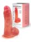 Телесный силиконовый фаллоимитатор на присоске - 16,5 см.