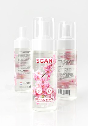 Пенка-мусс для интимной гигиены SGAN с пребиотиками - 150 мл.