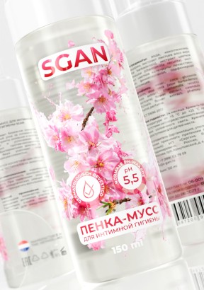 Пенка-мусс для интимной гигиены SGAN с пребиотиками - 150 мл.