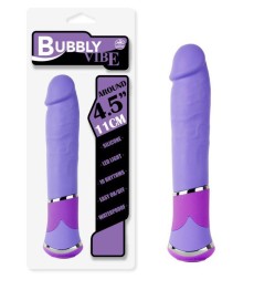 Фиолетовый вибратор реалистичной формы - 11,4 см.