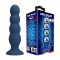 Синий анальный стимулятор со смещенным центром тяжести Silicone Anal Plug XL - 16,5 см.