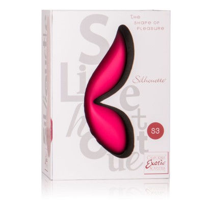 Красный вибромассажер Silhouette S3 - 12,75 см.