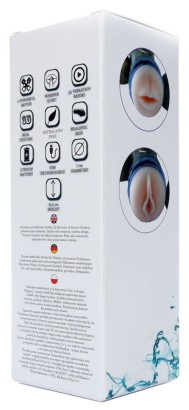 Двусторонний мастурбатор с вибрацией Double Delight - вагина и ротик