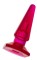 Розовая конусообразная анальная втулка BUTT PLUG - 9,5 см.