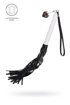 Плеть с белой рукоятью и чёрными хлыстами - 50 см. Плеть с белой рукоятью и чёрными хлыстами - 50 см.