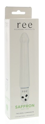 Белый вибромассажёр Saffron - 16 см. 