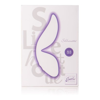 Фиолетовый вибромассажер Silhouette S3 - 12,75 см.