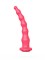 Розовый удлинённый анальный стимулятор с шариками - 22 см.