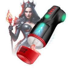 Интерактивный мастурбатор Raven с вакуумом, вибрацией и подсветкой