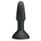 Черная анальная пробка с функцией фингеринга Hubert - 13,9 см.
