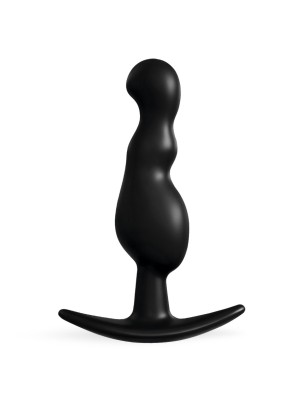 Черная анальная фигурная втулка - 11,5 см.