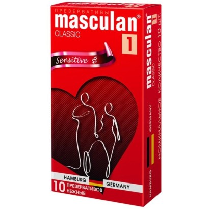 Нежные презервативы Masculan Classic 1 Sensitive - 10 шт.