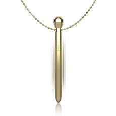 Золотистая подвеска на шею с вибрацией
