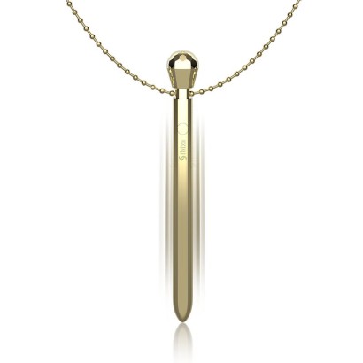 Золотистая подвеска на шею с вибрацией