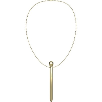 Золотистая подвеска на шею с вибрацией