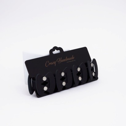 Черный кожаный ошейник из звеньев