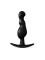 Черная фигурная анальная втулка - 8,5 см.