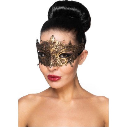 Золотистая карнавальная маска  Каф 
