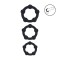 Набор из 3 эрекционных колец Beaded Silicone Cockring Set