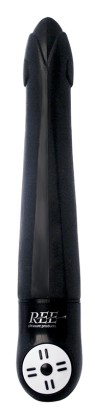 Чёрный вибромассажёр Karma - 17,8 см.