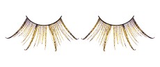 Коричнево-золотые ресницы-перья