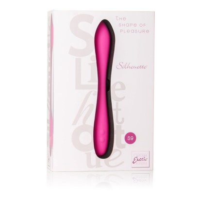 Перезаряжаемый розовый вибромассажер Silhouette S9 - 16,5 см.