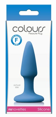 Голубая анальная мини-пробка Mini Plug - 9 см.