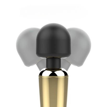 Золотисто-черный wand-вибратор - 30 см.