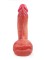 Телесный силиконовый фаллоимитатор на присоске - 22,5 см.
