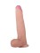 Фаллоимитатор телесного цвета на подошве-присоске - 23,7 см.