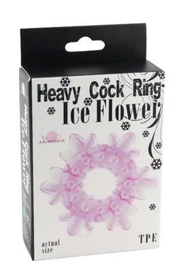 Розовое эрекционное кольцо Heavy Cock Ring Ice Flower