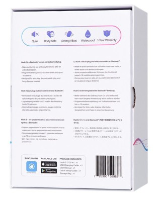 Черная анальная вибропробка HUSH 2 Size L - 12,1 см.