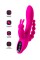 Ярко-розовый тройной вибростимулятор SPANKY - 21 см.