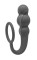 Серое эрекционное кольцо Legend с анальным стимулятором 